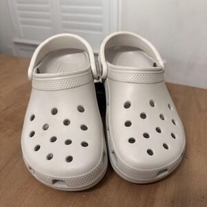 Crocs Classic Clog Shoes Women 7 White Slip On Comfort Foam Garden